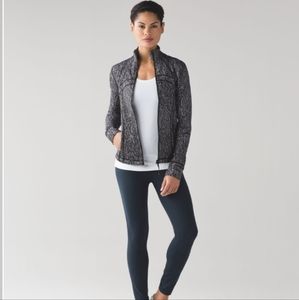 Luluemon Define Jacket Jacquard Black White  Size 4-6